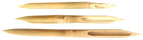 Artway - Lot de 3 calames en bambou - avec deux bouts - tailles 15,5/16,5/19,5 cm - 1 x lot de 3 plumes