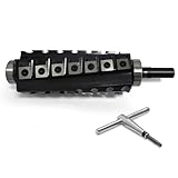 6 Inch Spiral Cutter Head for Jet 6” jj-6csdx Long Bed Jointer Woodworking Spiral Helical Cutterhead with 28 Pieces Reversible Carbide Inserts