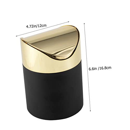 Mini caneca de basura de acero inoxidable VOSAREA para escritorio miniatura 2