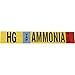 Ammonia Pipe Marker, HG, 3 to 5In