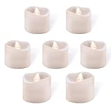 LED Lytes Flameless Candles, Set of 12 Battery Operated Tea Lights with 6 Hour Timer and Warm White Flame