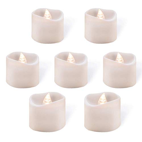 LED Lytes Flameless Candles, Set of 12 Battery Operated Tea Lights with 6 Hour Timer and Warm White Flame