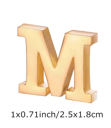 Image of vmcoatdu A-Z Initial Pins 26 Letters Pins 18K Gold Plated and Silver Tone Metal Brooch Breastpin Badge