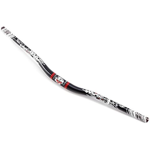 Hamimelon 31.8mm MTB Mountain Bike Handlebar Aluminium Alloy Extra Long MTB Bicycle Riser Bar 780mm Length (Black) Cover