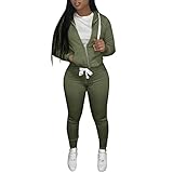 Damen Traingsanzug 2 Teilig Damen Freizeitanzug Damen Sportbekleidung Hip Hop Streatwear Sportbekleidung Damen Outdoor Langarm Sportanzug Atmungsaktiv Trainingsanzug