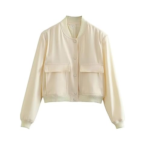 Acrawnni Women's Cropped Baseball Jacket Cover