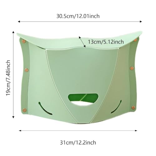 Image of Portable Foldable Stool with Storage Basket, Multi-Purpose Collapsible Seat, Lightweight Folding Chair for Camping, Fishing, Travel, Picnic, Outdoor Waiting, Grocery Carry Bag, 1 Piece