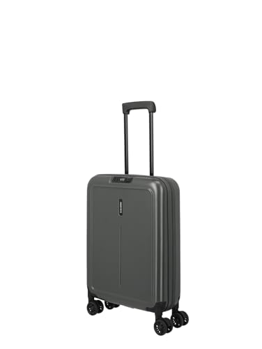 Travelite Koffer Handgepäck mit 4 Rollen für Condor + Ryanair, integriertes Zahlenschloss, Bordtrolley Basics: Kompakter Hartschalen Trolley mit Volumenerweiterung bis 38 Liter, 55x40x20 cm, 2,9 kg