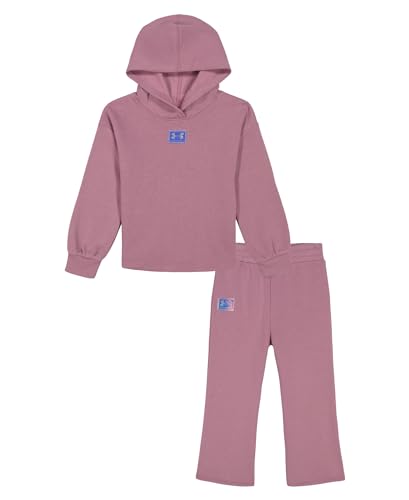 Under Armour Ua Terrazzo Leopard Heart SetShort Set Bambine, Pink Elixir - Pantaloni a zampa, 12 Mesi