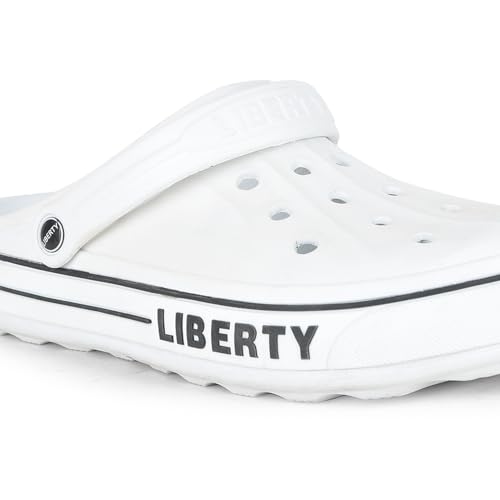 Image of Liberty A-HA LITEWALK Casual Slingback Clogs for Men with EVA Sole | Breathable and Lightweight | Soft Comfortable Footbed | Stylish Home Footwear | Slip On Comfort (Off White 41 EU)