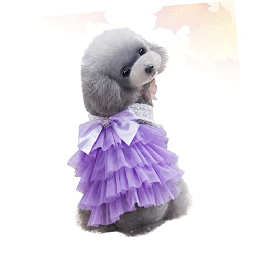 YARNOW vestido de tutu de cachorro de estimação vestido curto de renda filhote de cachorro roupa pet