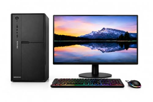 Image of lavya Computer CPU for Desktop PC i5 3rd Genration 8GB DDR3 RAM 256GB SSD 20Inch Monitor RGB Keyboard+Mouse Windows10 /HDMI /VGA /Ethernet /HD Graphics 4600 /Basic Software /Free wi-fi dangal