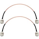 XRDS -RF BNC Cables 1FT 2PCS, 50 Ohm BNC Male Cable RG316 Antenna Cable for Antenna Scanners Handheld Ham Radios etc.