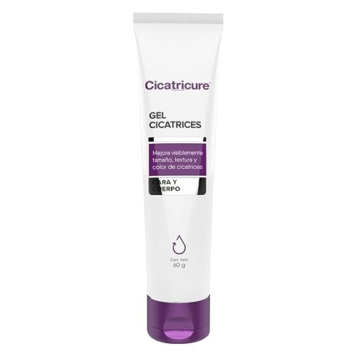 CICATRICURE - Gel cicatrices y estrias. Disminuye tamaño, textura y color de cicatrices y estrias de cirugías, cortaduras, rasguños, quemaduras y acné, tubo...