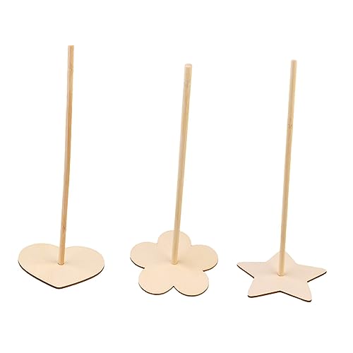 FUNOMOCYA 3pcs Wooden Donut Display Stand with Unique Plum Flower Pattern Stable and Doughnut Holder for Weddings Birthday Parties and Candy Displays