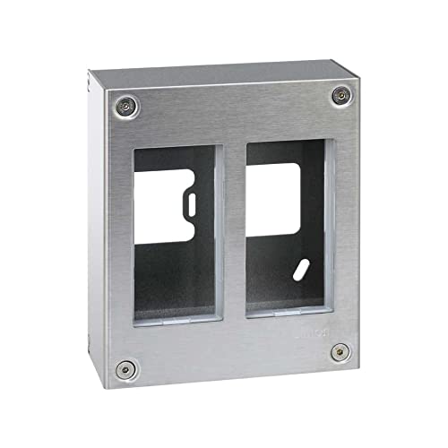 Boîtier métallique 2 modules solution saillie pour mur plein