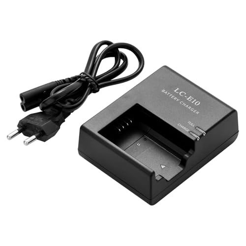 Contenuto della confezione: 1 caricabatterie + 1 cavo di alimentazione (60 cm). Il caricabatterie per fotocamera LP-E10 è realizzato in materiale ABS ed è robusto e facile da trasportare. Mantieni la fotocamera completamente carica sempre e ovunque, basta catturare i momenti e divertirsi a scattare foto.