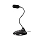BIGtec Mikro Mikrofon PC Computer Laptop Smartphone Handy Tablet Stand-Mikro Standmikrofon Standfuß Ständer Mic Micro Tisch Büro Office Studio Spiele VoIP 3,5mm Klinke Flexibler Schwanenhals