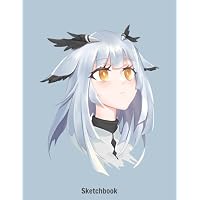 Ptilopsiss Arknights Sketchbook: 110 Blank pages, White paper,