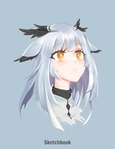 Ptilopsiss Arknights Sketchbook: 110 Blank pages, White paper, Sketch, Doodle and Draw