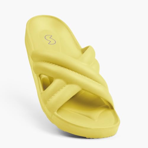Image of SOLETHREADS SCOOP Slides for Women| Stylish | Comfy | Super soft | Ultra-Light | Phylon | Slippers | Flip Flops for Women|CANDY CANE|UK 4
