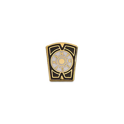 Image of Mark Keystone Masonic Lapel Pin - [Gold & Black][1 /2'' Tall]