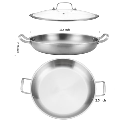 Yeksum Tri-Ply Stainless Steel Paella Pan thumb #3