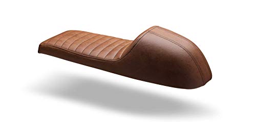 Selle universal cafe racer étanche avec mousse confort marron
