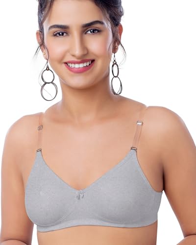 Image of Brida Breathable Cotton Non-Padded Transparent Bra - Comfortable, Stylish, and Lightweight Lingerie for Women - Monica