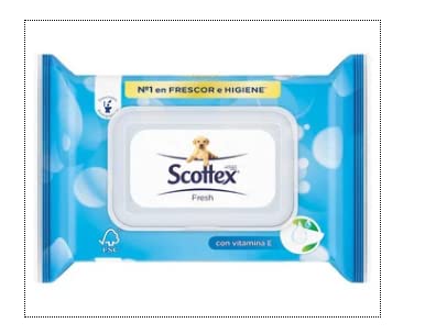 ScottexFresh Wet Toilet Paper - 84 Count - [Confezione da 3]