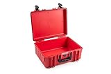 B&W Transportkoffer Outdoor - Typ 6000 Rot - wasserdicht nach IP67 Zertifizierung, staubdicht, bruchsicher und unverwüstlich
