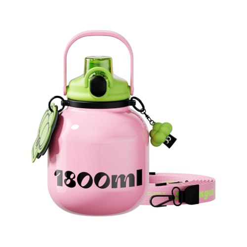 Botella Térmica Sidagar 60 oz con Tapa y Popote Rosa