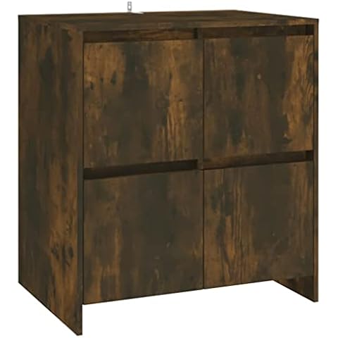 vidaXL 70x41x75 cm Smoked Oak Sideboard Cover