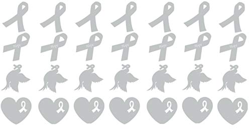 Parkinsons Awareness Collection… (Parkinsons Ribbon Vinyl Grey Stickers)