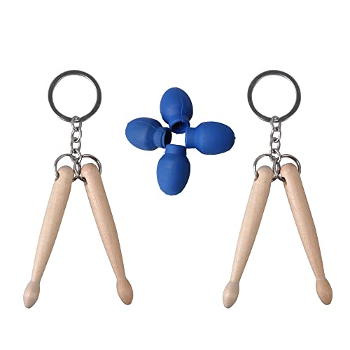 Llaveros de baquetas de madera mini pack 2 miniatura 1