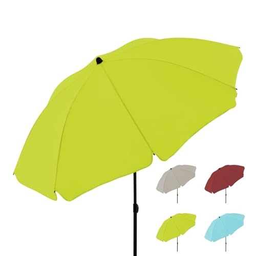 derby Parasol ⌀ 160 cm I rond pour la plage, le balcon et la terrasse I réglable en hauteur I Avec protection UV I stable pliable