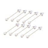 ULDIGI 10stücke Strass Broschen Perlen Kleid Deko Schmuckstil Leicht Für Pullover Schal Tasche Clip Vielseitiger Kleidungsschmuck Elegant Und Modisch