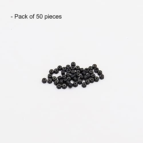 Victorshome Z20210428W03 M3 X 0.5Mm Nylon Insert Hex Locknuts, Carbon Steel Black Zinc Plated Hex Lock Nuts Metric Coarse Threads 50Pcs thumb #2