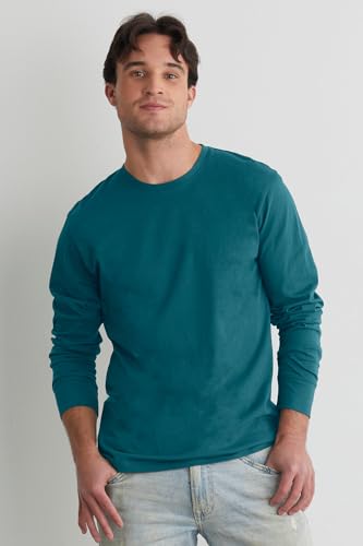 Men's Organic All-Cotton Long Sleeve Crew Neck T-Shirt3