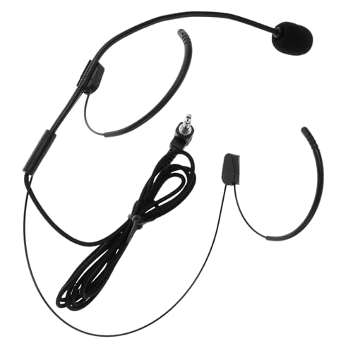 Micro-casque filaire noir avec microphone flexible pour chant et amplification vocale