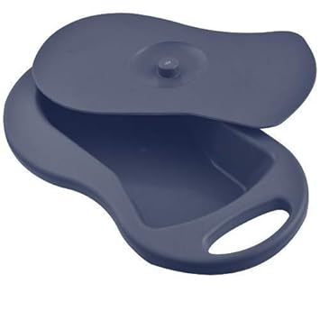 Shakuntla Unisex Adult Bed Pan with Lid Polypropylene Autoclavable Sleek Model (Dark Blue)