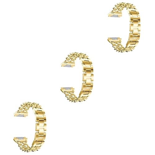 Bracelet montre connectée en acier inoxydable à double rangée de chaîne élégante Housoutil