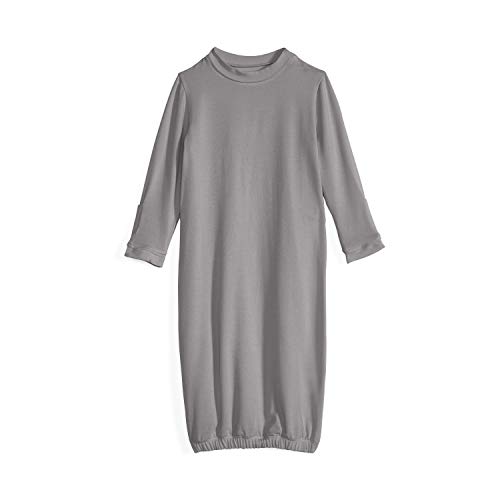 Image of Saint Haven Unisex Cozy Soft Micro Modal Sleeping Gown Cement Grey Size 0-3M