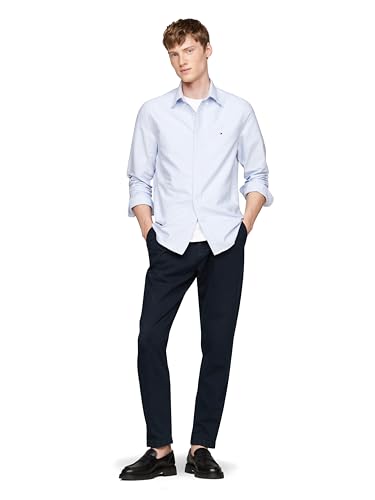Image of Tommy Hilfiger Men's Long Sleeve Oxford Shirts in Regular Fit, Men's Button Down Shirts, Also Available in Big and Tall