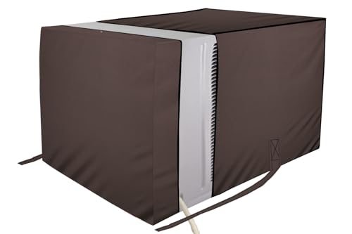 Image of The Furnishing Tree window ac cover suitable for Lloyd 1.5 Ton LW19A3N, Coffee Color Elastic fit Cover for front and rear Of Window Ac