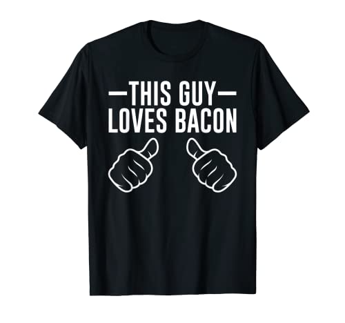 Funny This Guy Loves Bacon Cool Bacon Lovers Gift Men Kids T-Shirt