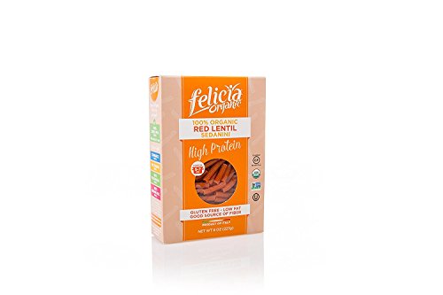 Felicia Organic - Red Lentil Sedanini (Pack of 6)