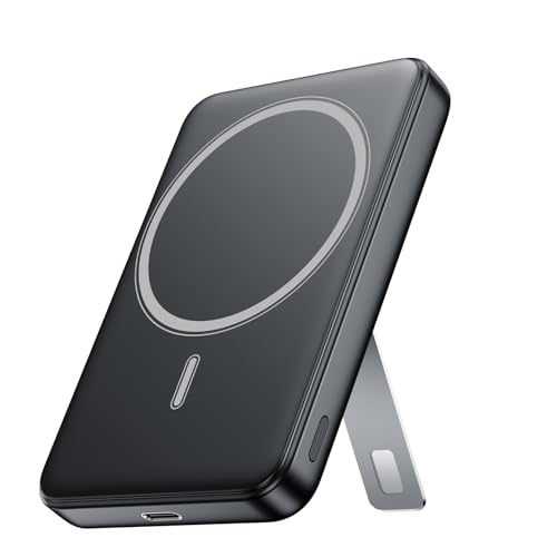 for Magsafe Portable Charger,10000mAh Wireless Magnetic Power Bank with USB C Charging and stand, Travel Essential for Magsafe Battery Pack Compatible with iPhone 17/air/16/15/14/13/12 Series