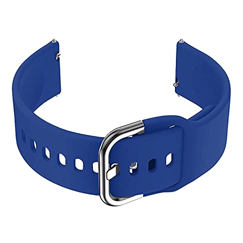 Image of ACM Watch Strap Silicone Belt 20mm Compatible with Inbase Urban Lyf Z Smartwatch Sports Hook Band Dark Blue