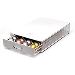 Dispensador de Cápsulas de Café Homiso – Compatible con Vertuo – Almacenamiento de Cápsulas de Café, 40x Cápsulas - Blanco